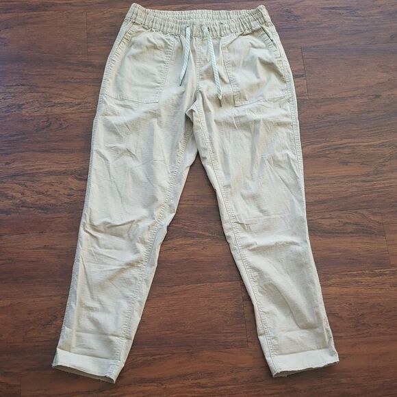 Vuori Women's Sesame Athleisure Trendy Retro Ripstop Casual Pants Size Small